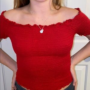 comfy off shoulder crop top